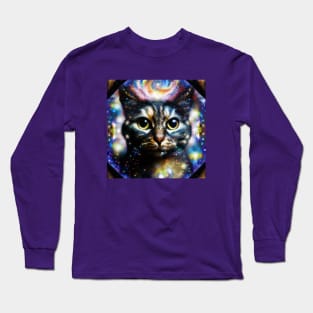 Galaxy Cat is at the Center of the Universe Long Sleeve T-Shirt